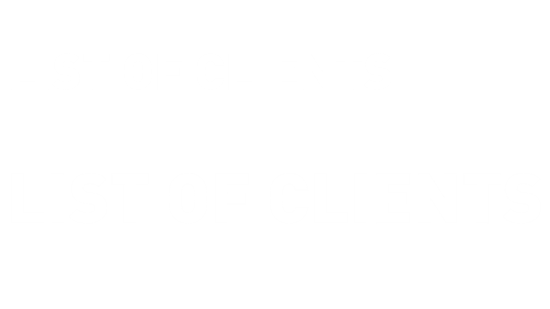 List of Clients